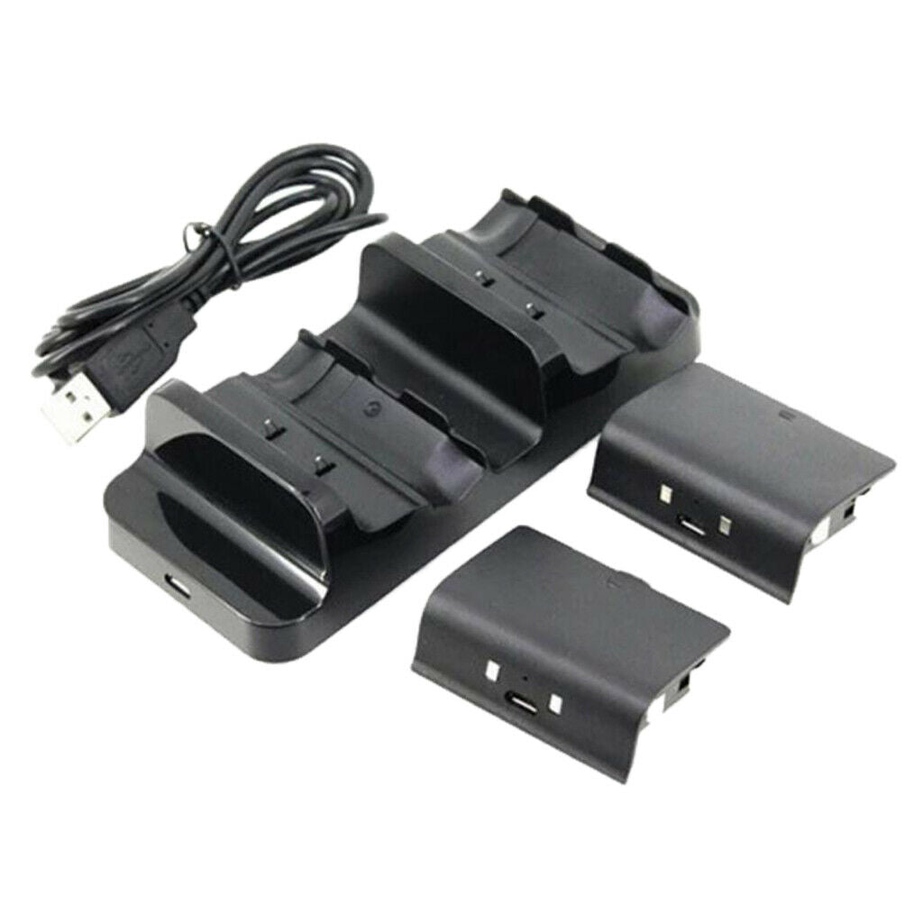 Dual Charger USB Charging Base 5V 300mA with 2 Batteries for   One Controller