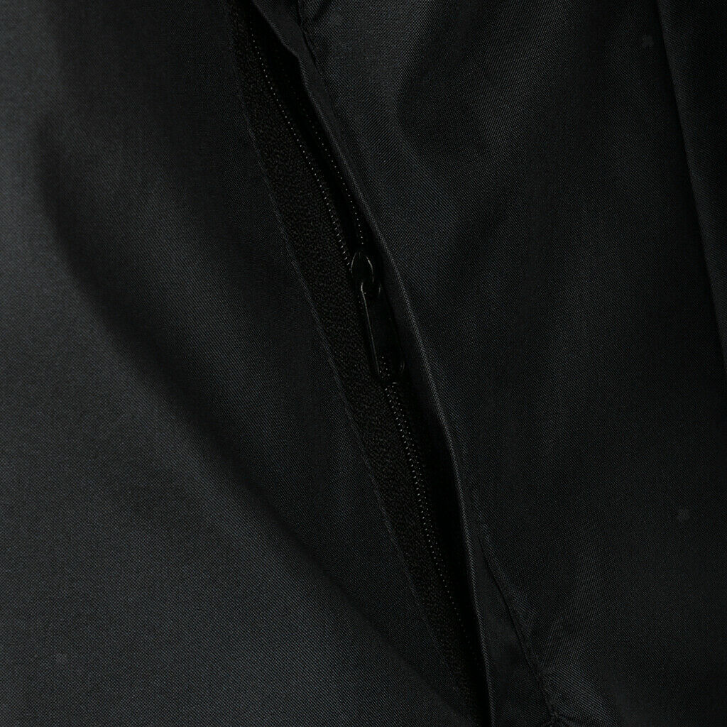 Women's Lightweight Raincoat Hooded Waterproof Outdoor Long Jacket L Black