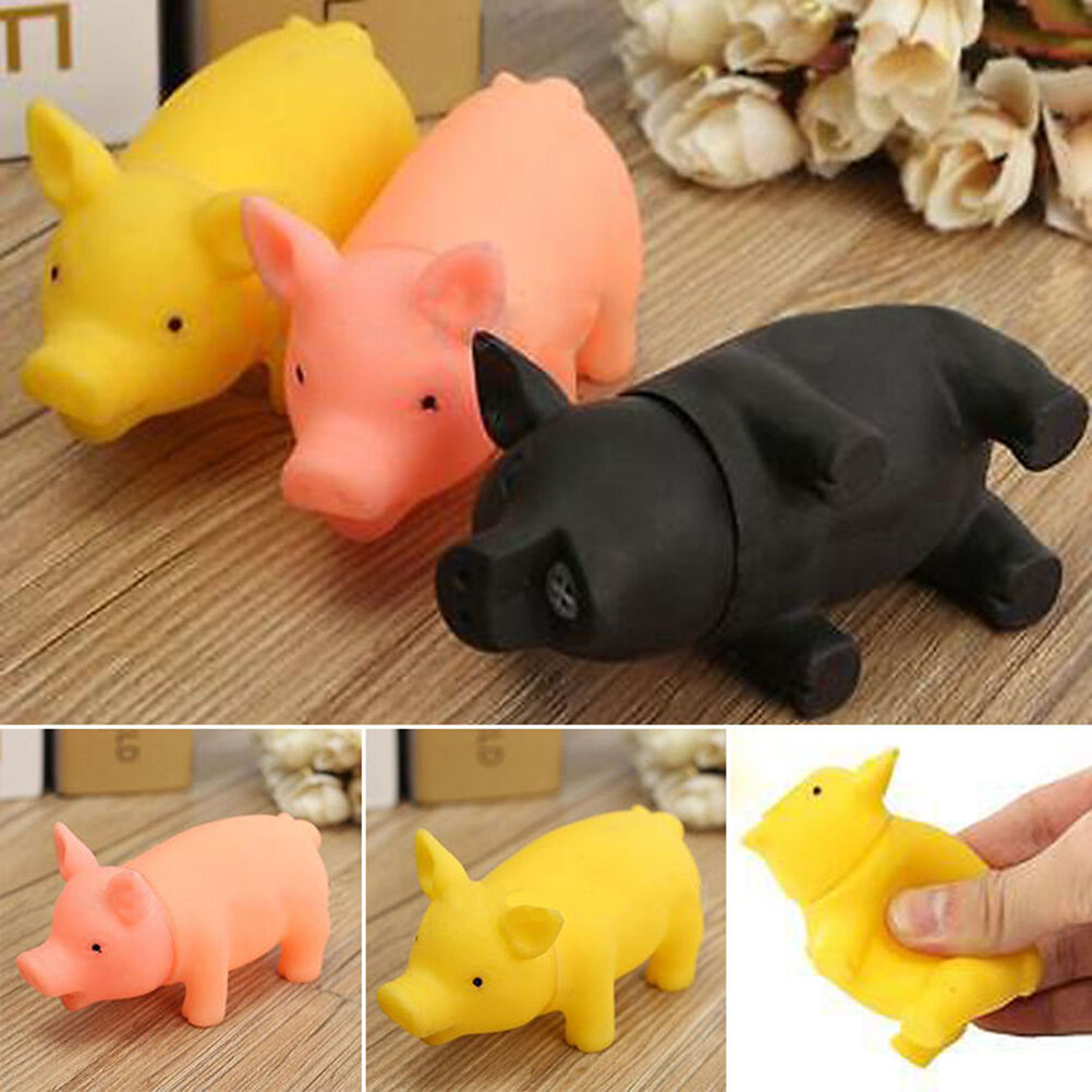 About rubber Pet Dog Puppy Pig Shape Chew Fetch PlayToy Squeaker SqueakySo.l8