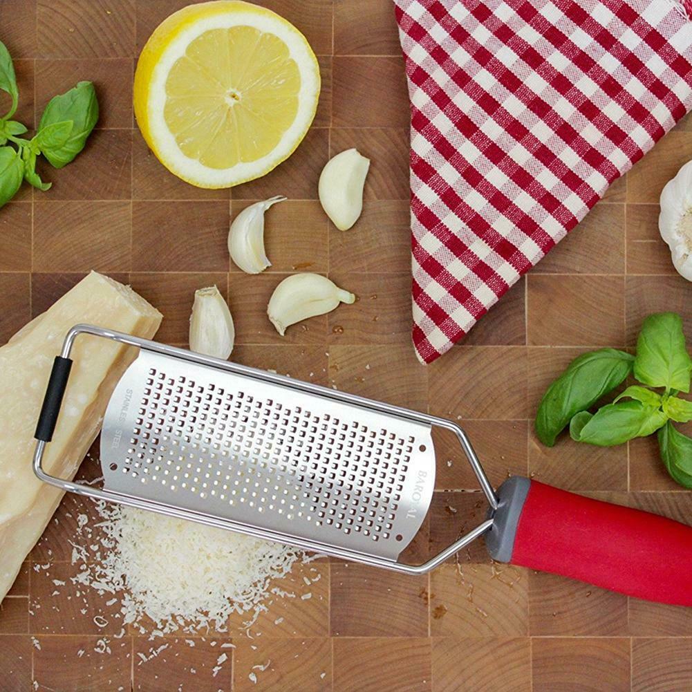 Stainless Steel Garlic Ginger Lemon Grating Zester Cheese Grater Utensil @