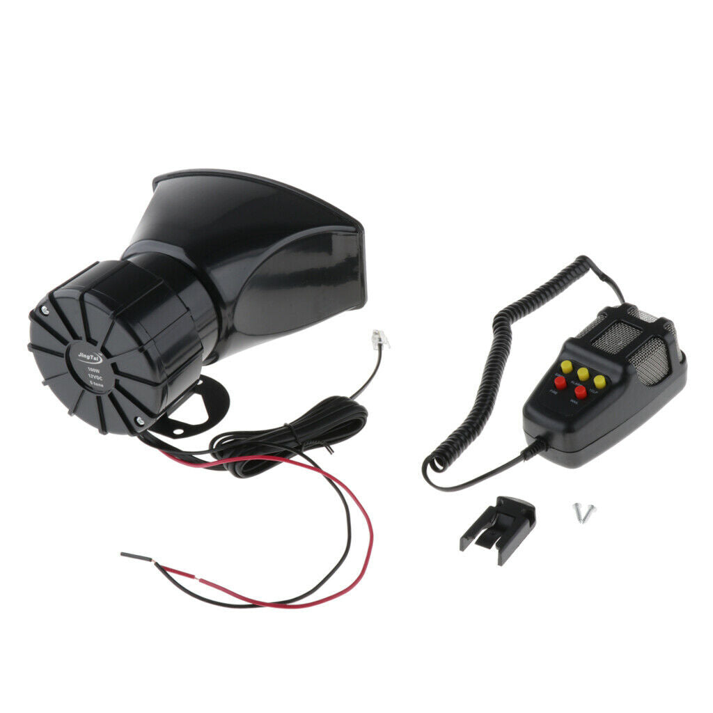 12V Car Vehicle 5 Sound Tone Loud Police Ambulance Loudspeaker Alarm Sound
