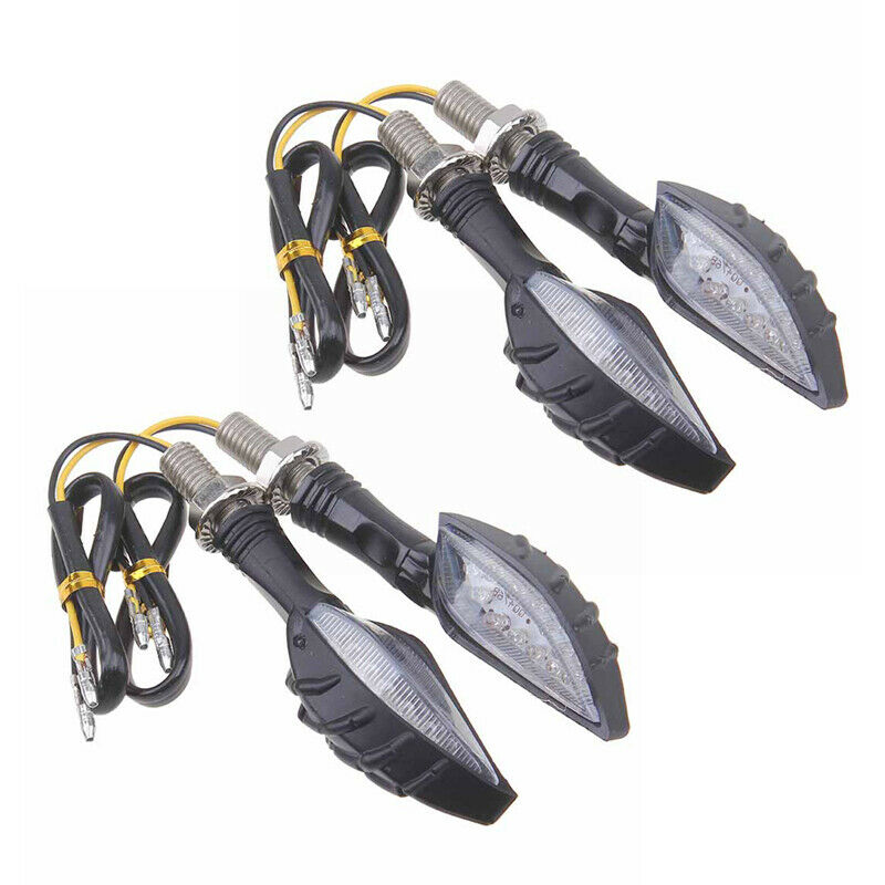 4x Universal Motorcycle LED Turn Signal Light Indicators Blinker Lamp Dirt Bikes