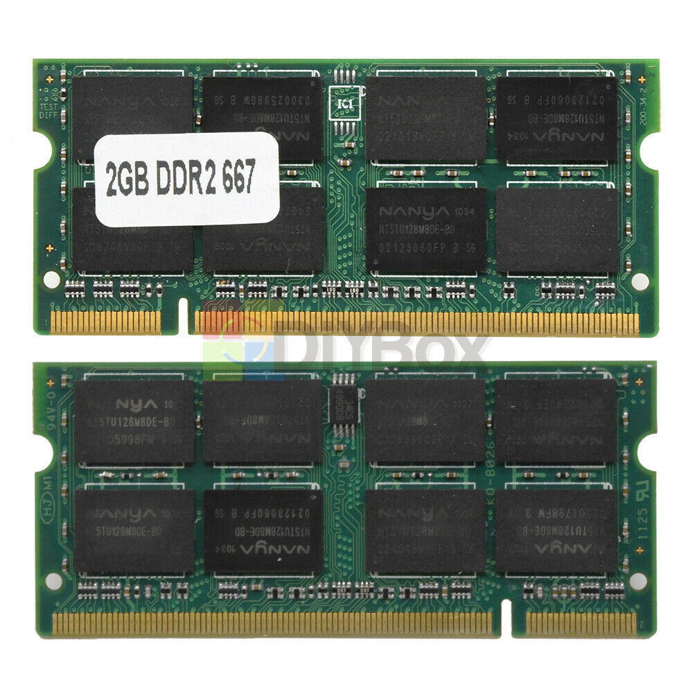 2GB DDR2 SODIMM PC5300 667MHz SDRAM DDR2 2GB 200Pin LAPTOP RAM PC2-5300