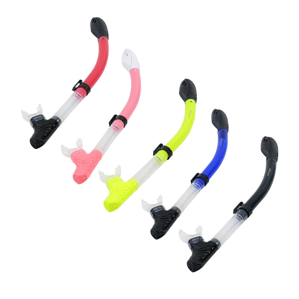 Full Dry Snorkel Tube Silicone Mouthpiece for Scuba Diving Snorkeling Red