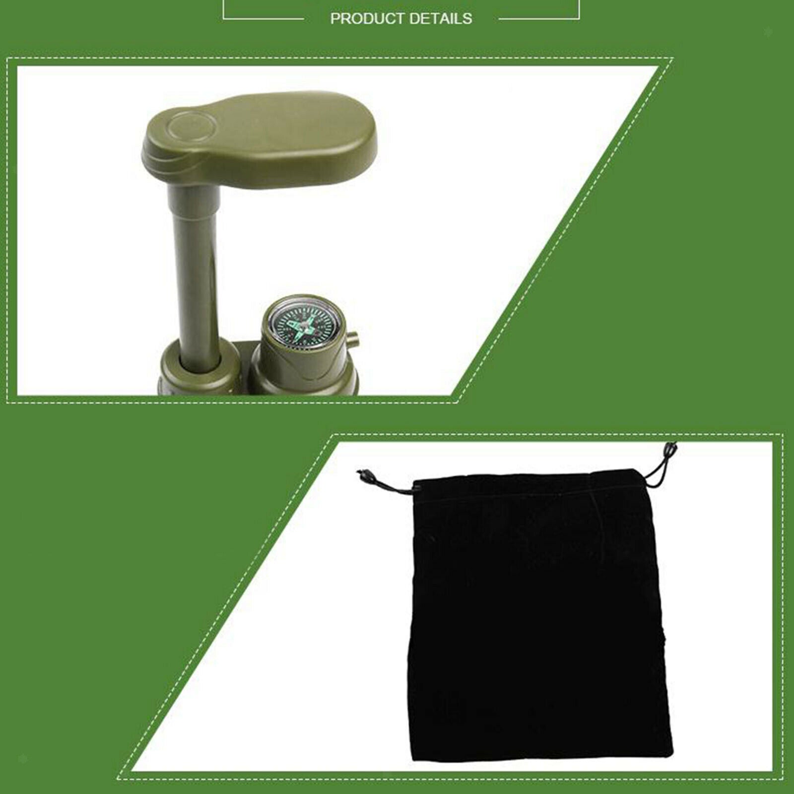 Compact Survival Water Filter Purifier Filtration System Emergency Gear