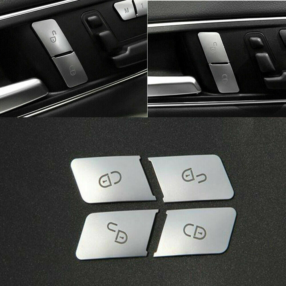 Car Door Lock Unlock Switch Button Cover for Mercedes Benz C E Class W204 W212