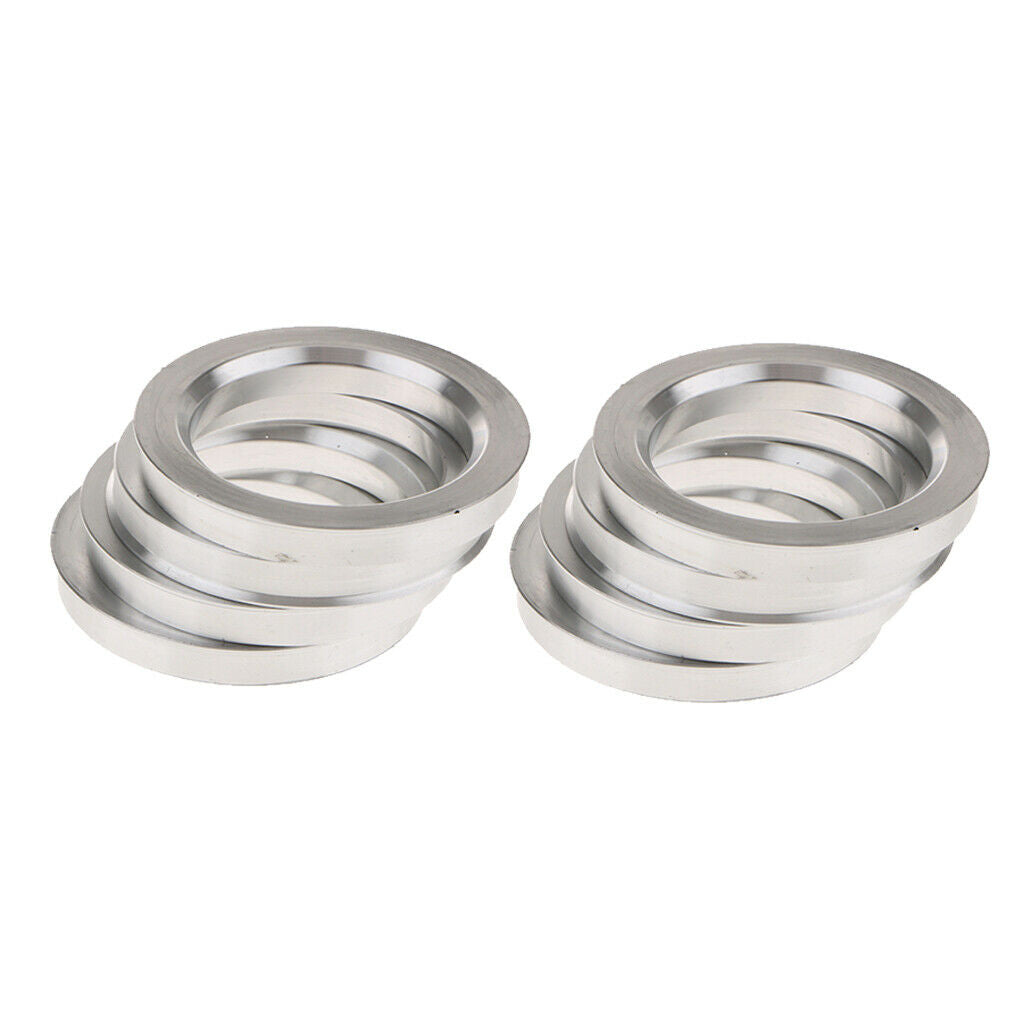 8 Pieces Heavy Duty Aluminum Alloy Spigot Rings Wheel Hub Centric Rings