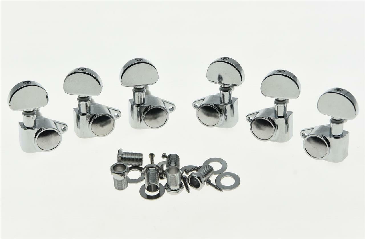 Chrome Straight Fixing Tag Guitar Tuners Tuning Keys for Acoustic or LP Les Paul