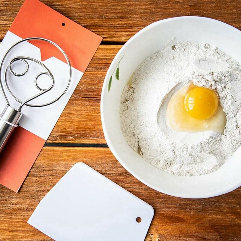 Danish Whisk with 2 Eye Design Stainless Steel Easy to Use and Clean No NeedL2T9