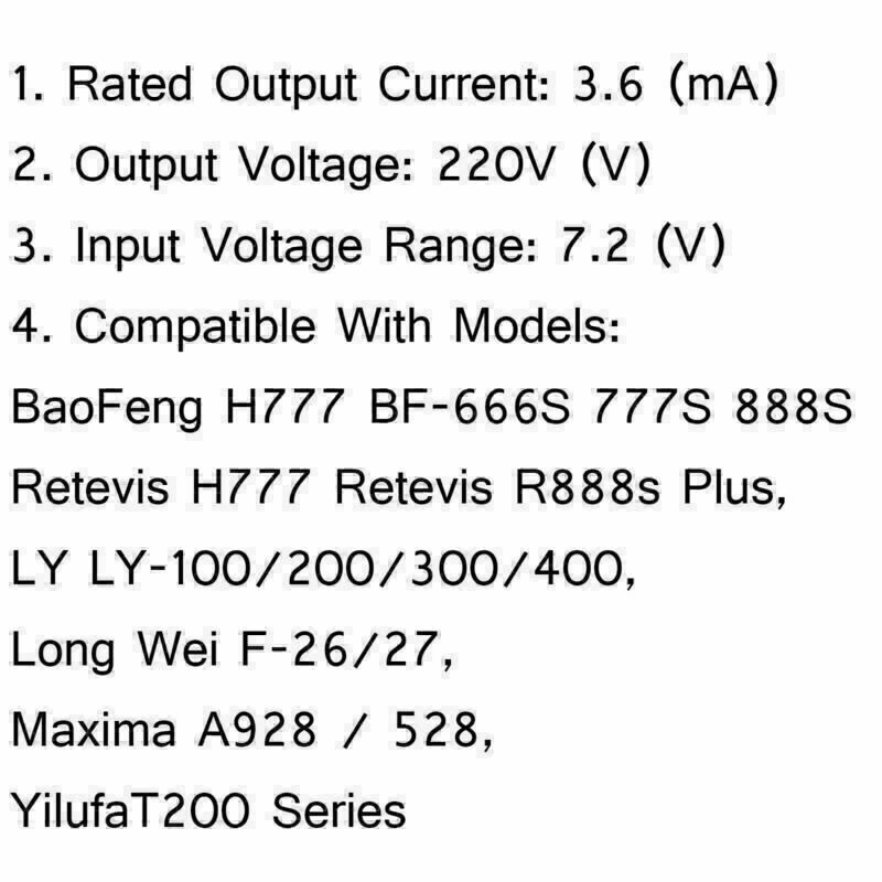 USB Radio Battery Charger For BaoFeng BF-666S BF-777S BF-888S Retevis H777 CN