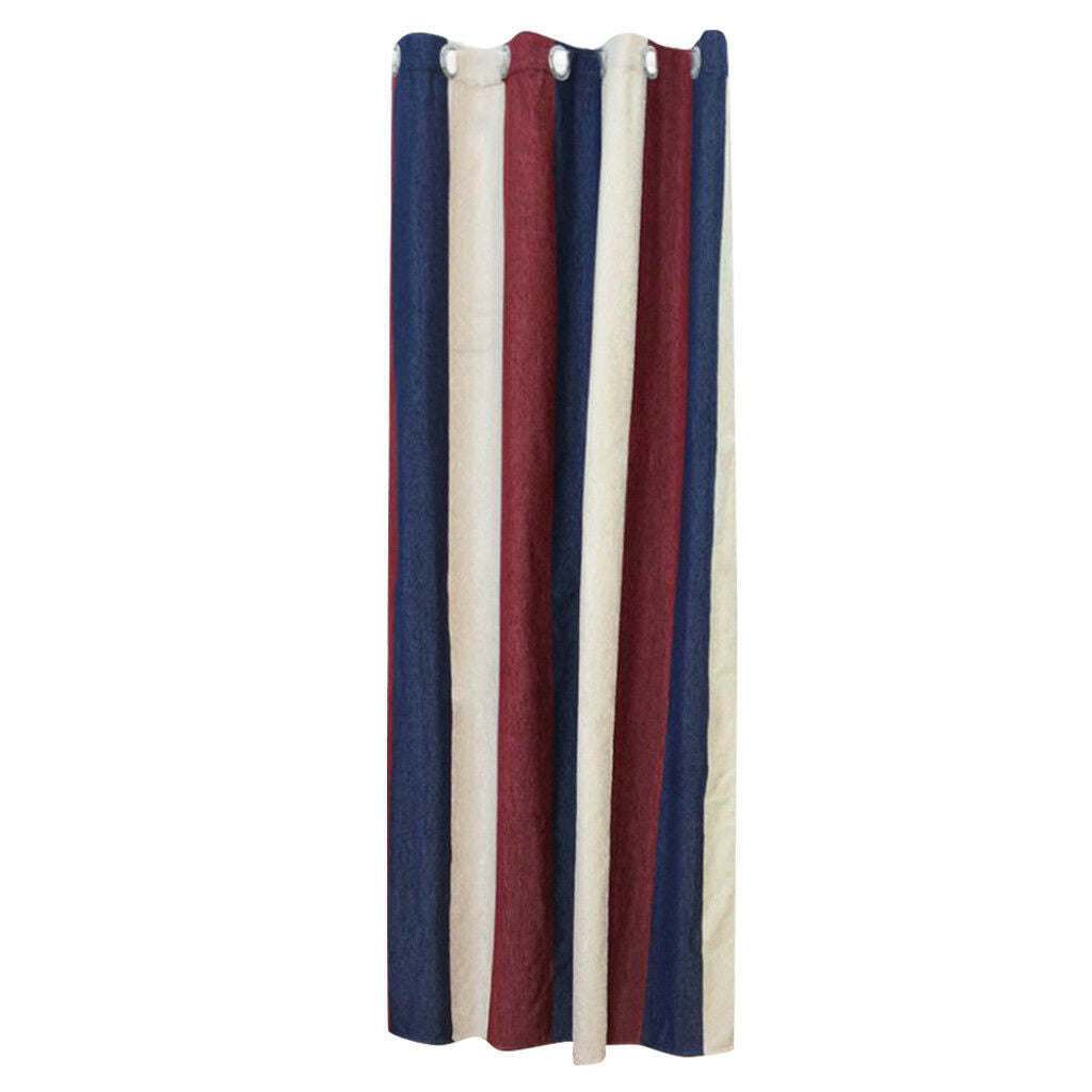 100x200cm Striped Eyelet Curtains Window Blackout Curtain Living Room Decor