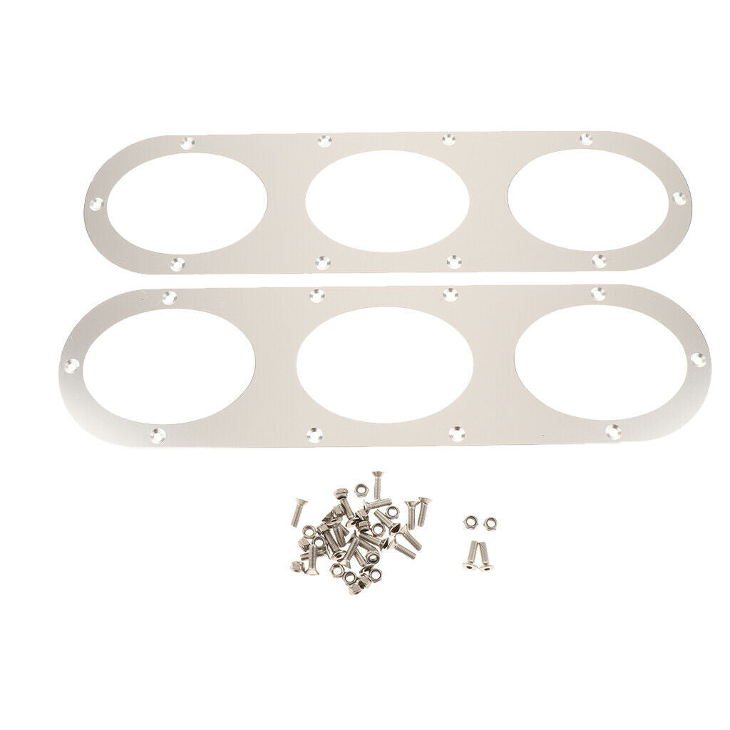 8x Auto Aluminium Rear Bumper Race Diversion Diffuser Panel for Universal