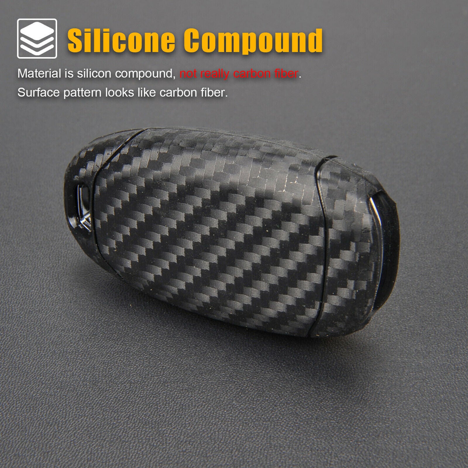 For Hyundai Accent/Santa Fe/Veloster/i30 Carbon Fiber Smart Key Chain Case Cover