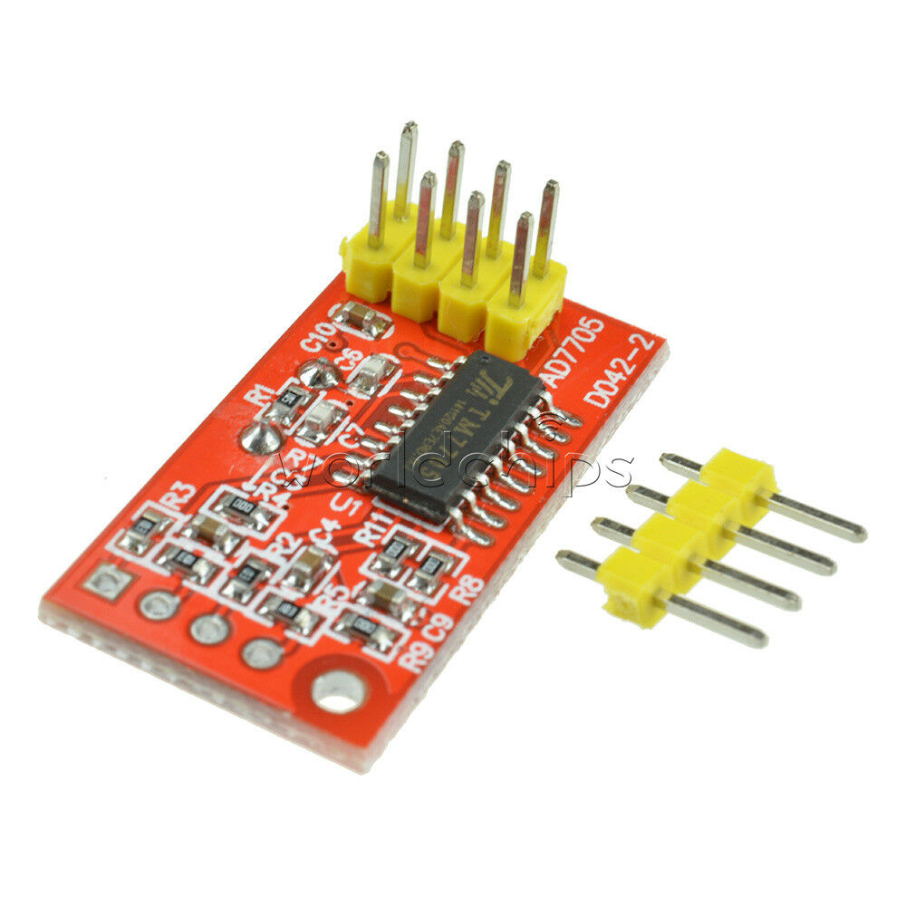 3.3V/5V Dual 16-bit AD7705 Dual 16-bit ADC Data Acquisition Module SPI MCU LM285