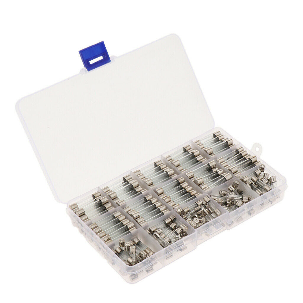White Glass Car Fuse Box,250PCS 6x30mm Automotive Insuranc Tube Kit