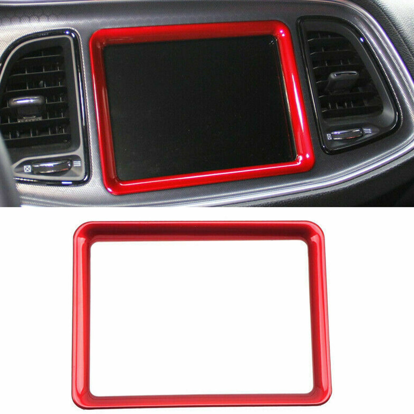 RED Accessories Console Dashboard Trim For Dodge Challenger Charger 2015-19