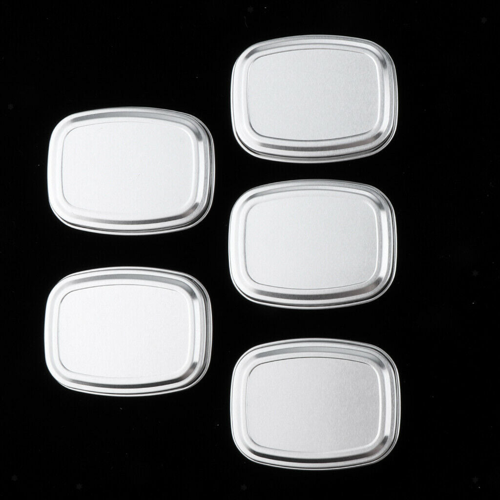 5pcs 60ml Square Aluminium Tin Pots Candles Salves Cans Jars Containers Case