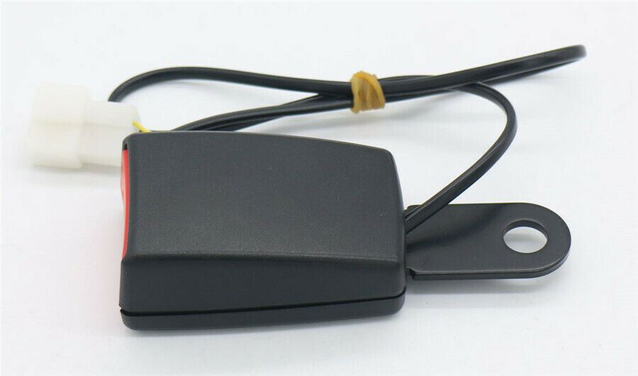 7/8" Car Truck Seat Belt Buckle Pad Socket Plug Connector W/ Warning Cable Set