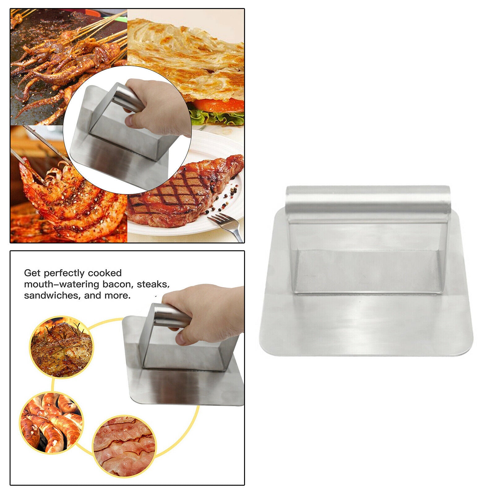 Bacon Press Burger for for Professional &Home Cooking Kitchen Accessory