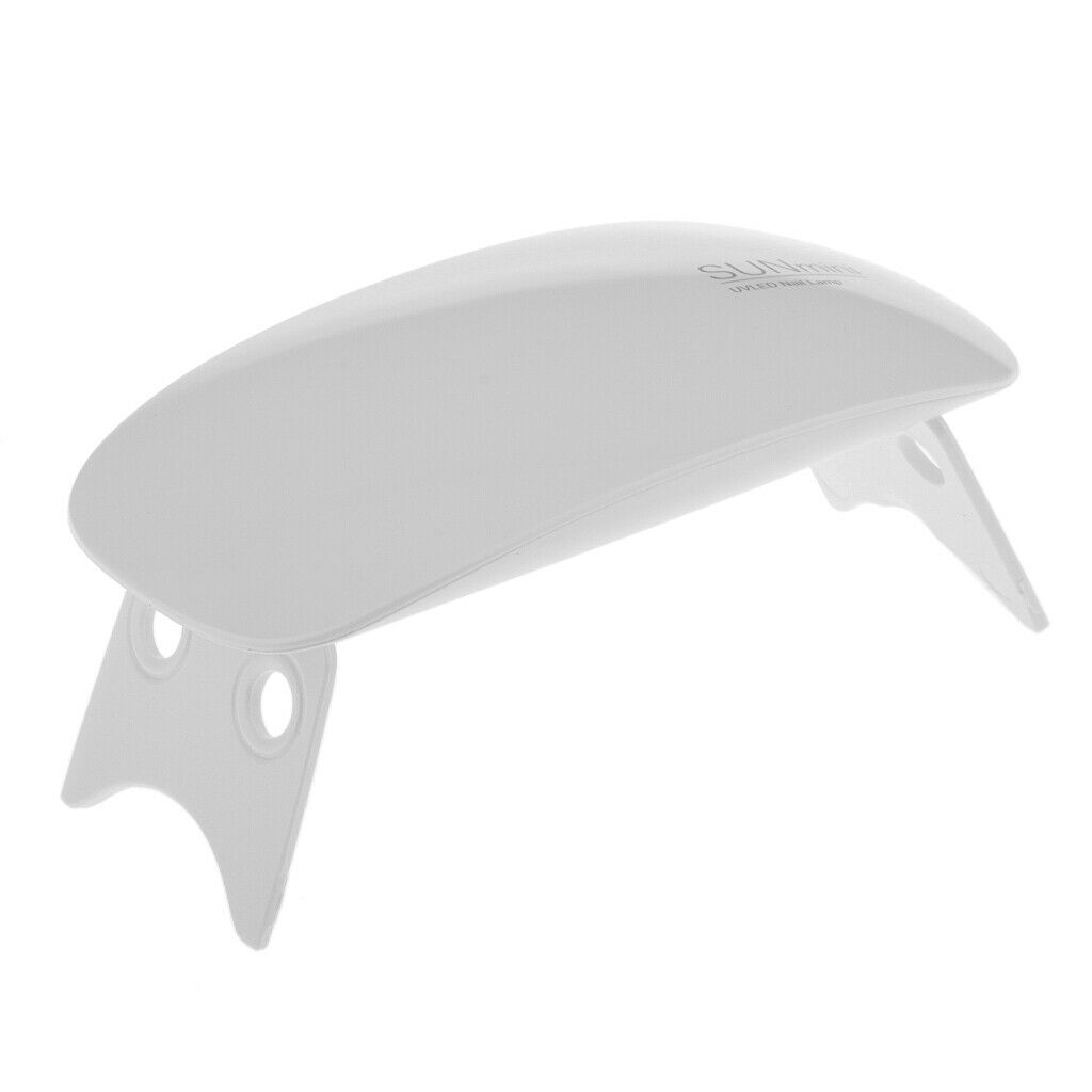 Folding Uv Led Nail Lamp Gel Polished Hard Nail Dryer with Pink Timer - White,