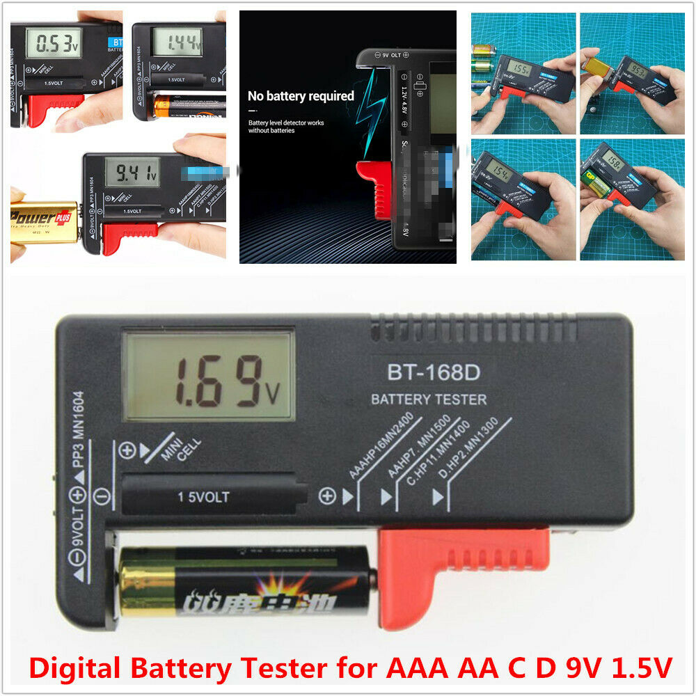 Lithium Battery Capacity Tester Testing Equipment LCD Display  for LR44 9V AAA