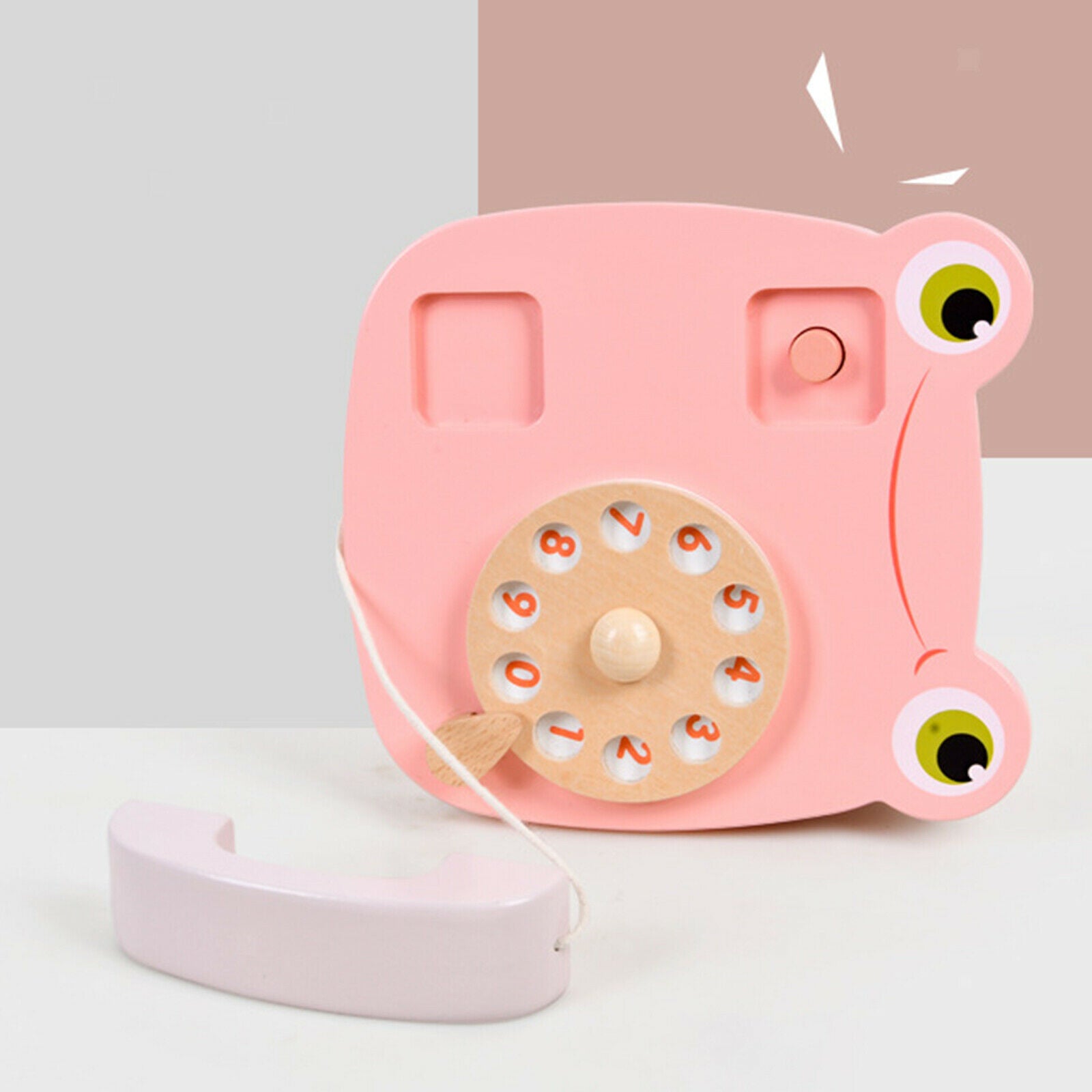 Wooden Frog Telephone Emotion Cultivation Phone Game Toys Kids Pretend Play