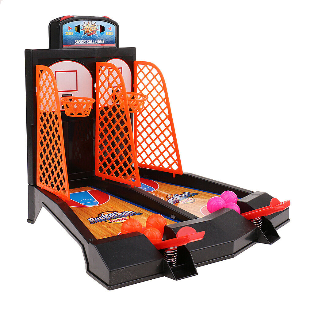 Mini Basketball Hoop Shoot Set Children Kids Playing Finger Basketball Game