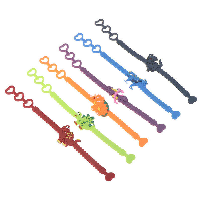 6pcs Mixed Dinosaur Party Bracelet Birthday Jungle Party Decorations Kids.l8