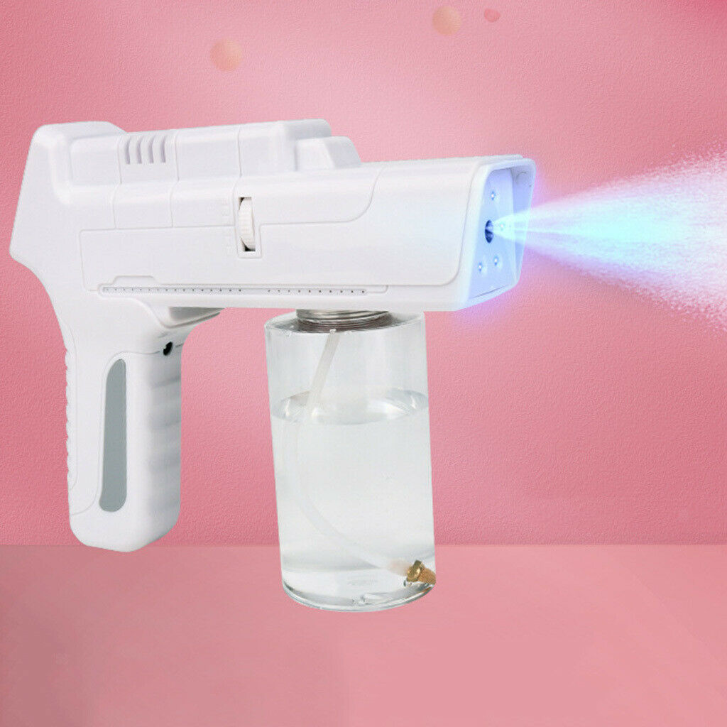 1pc 350ml Portable Cordless Blue Light Nano Spray Gun Disinfection Sprayer