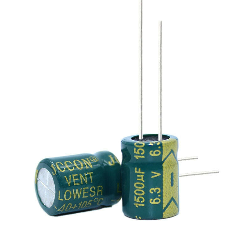 20pcs 6.3v1500uf Aluminum electrolytic capacitor high frequency adapter 10x13mm