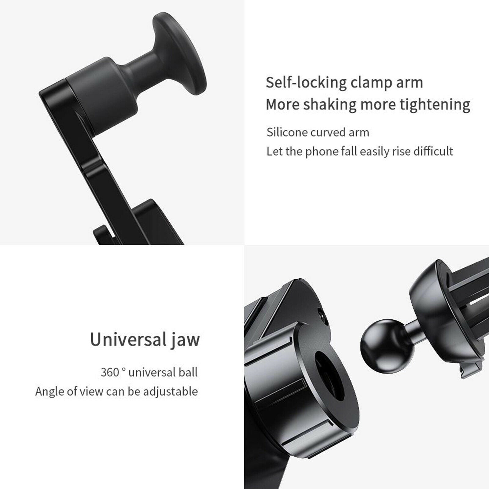 Cell Phone Holder for Car Air Vent Clip 4-Point Gravity Phone Car Holder