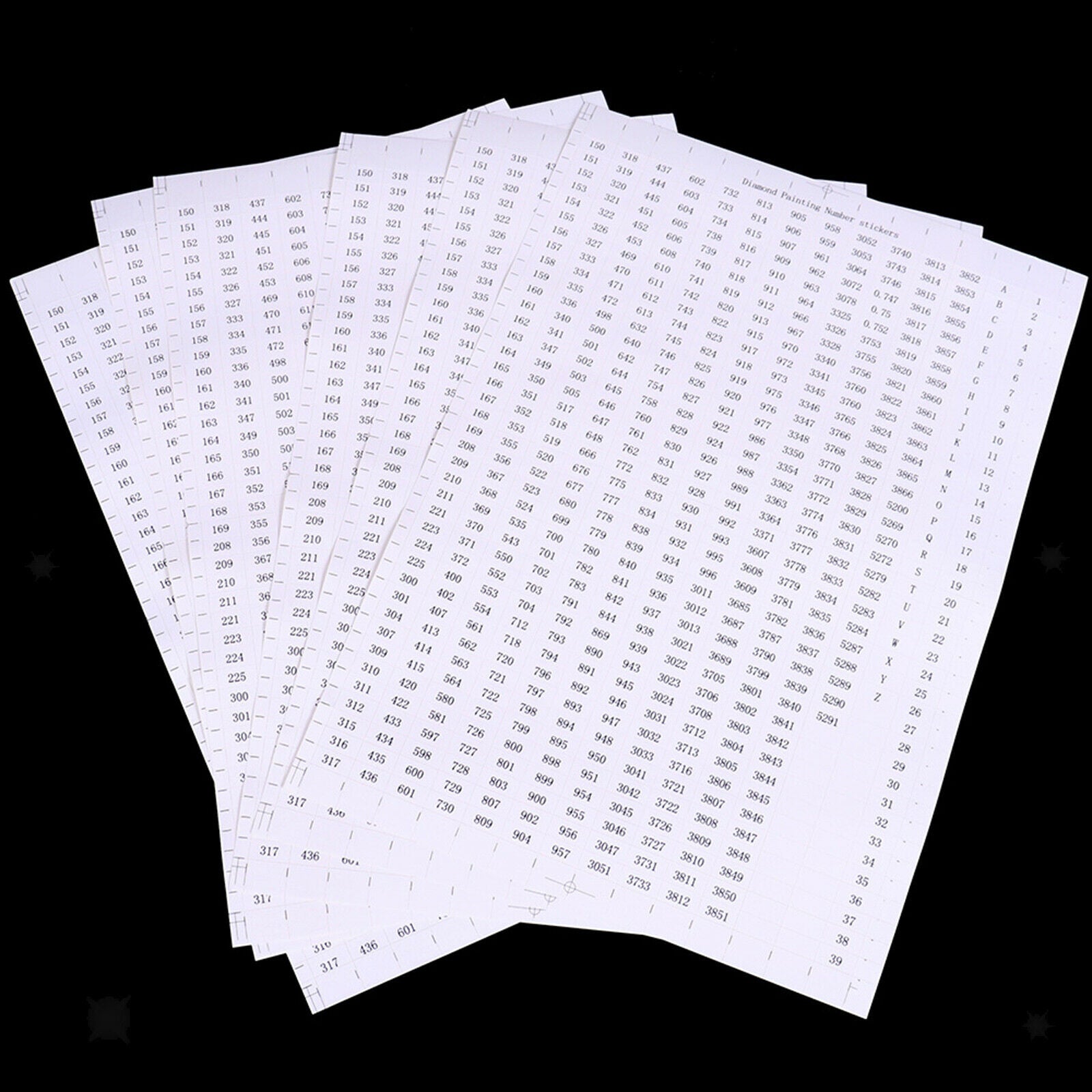 Color Classification Number Stickers, Self-Adhesive Particular Design for