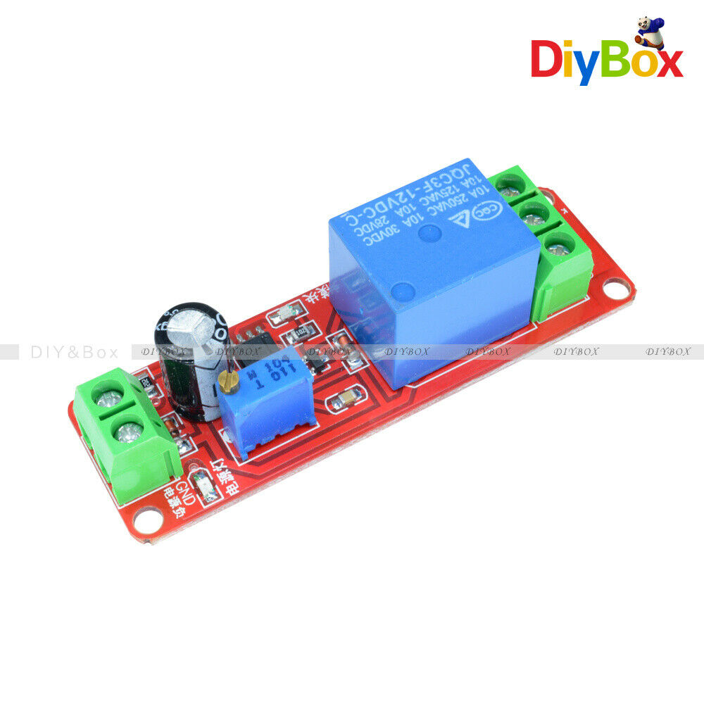 Delay Adjustable Timer Relay Switch Module 12V 0-10 Second NE555 Oscillator