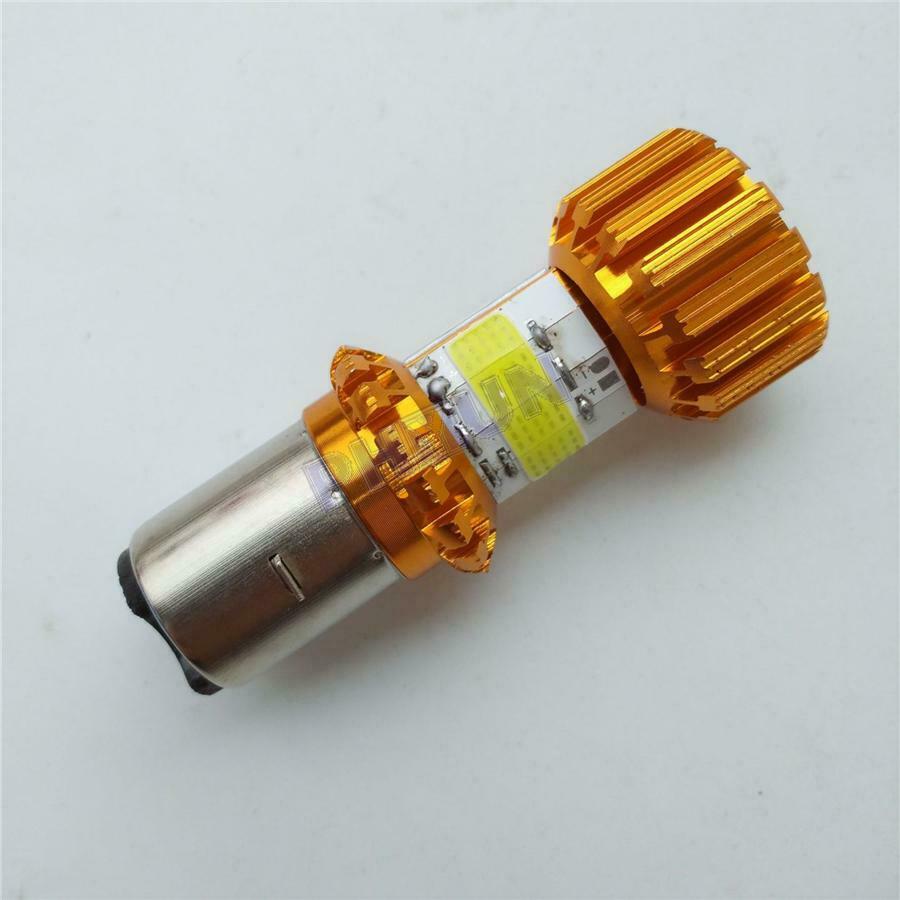 BA20D Motorcycle LED Headlight Bulb 12V 80W High/Low Beam Scooter Motobike Lamp
