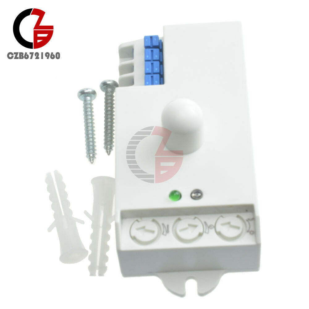 DC 12V-24V 7A 5.8GHz Microwave Radar Sensor Body Motion HF Detector Light Switch