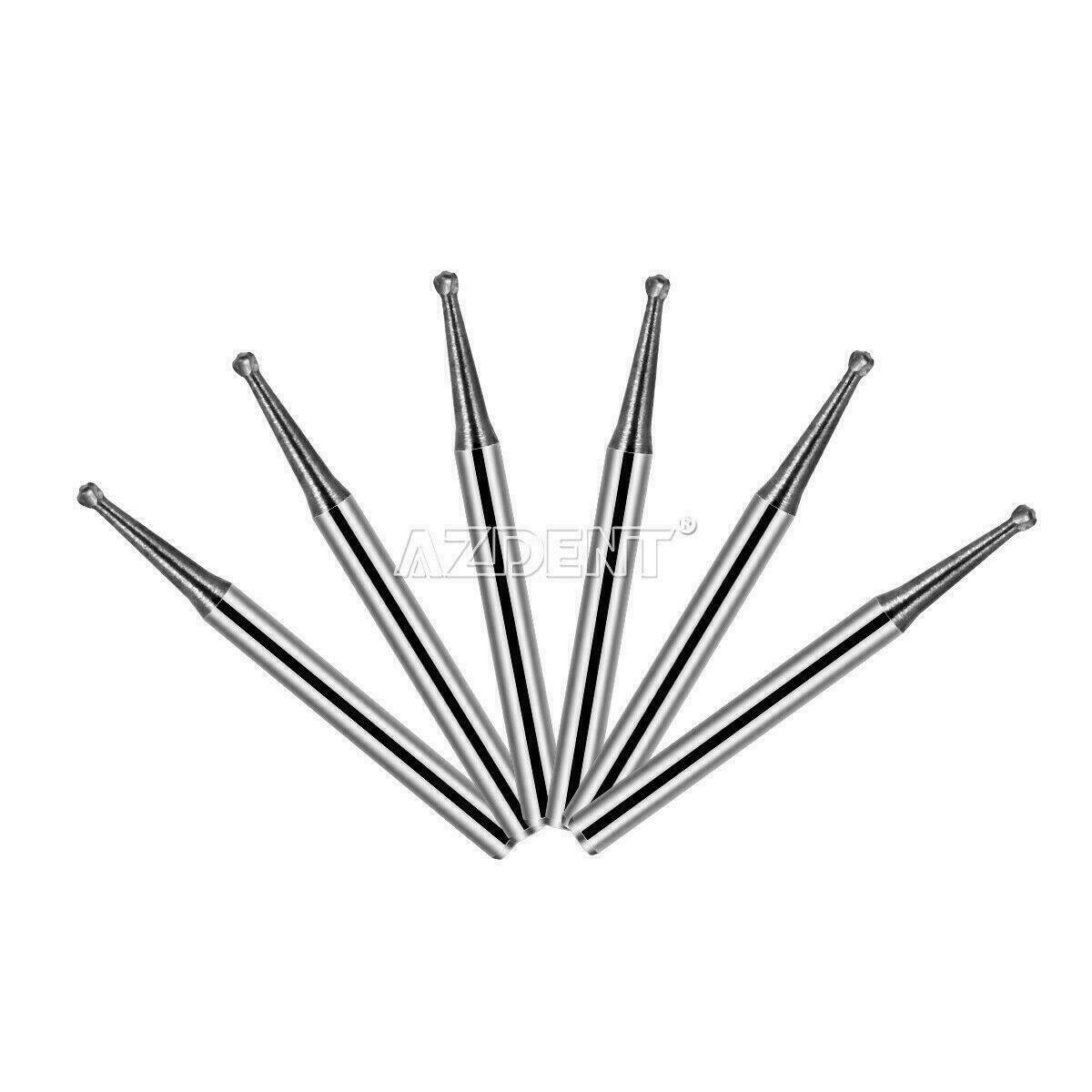 10 Packs Dental Tungsten Carbide Bur Round type for High Speed Handpiece