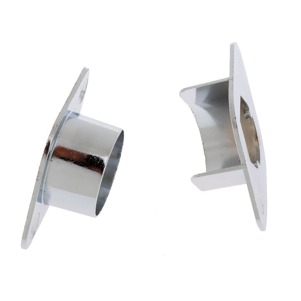 4x Closet Wardrobe Rod Holder Socket End Support Pipe Bracket U-Shaped Flange