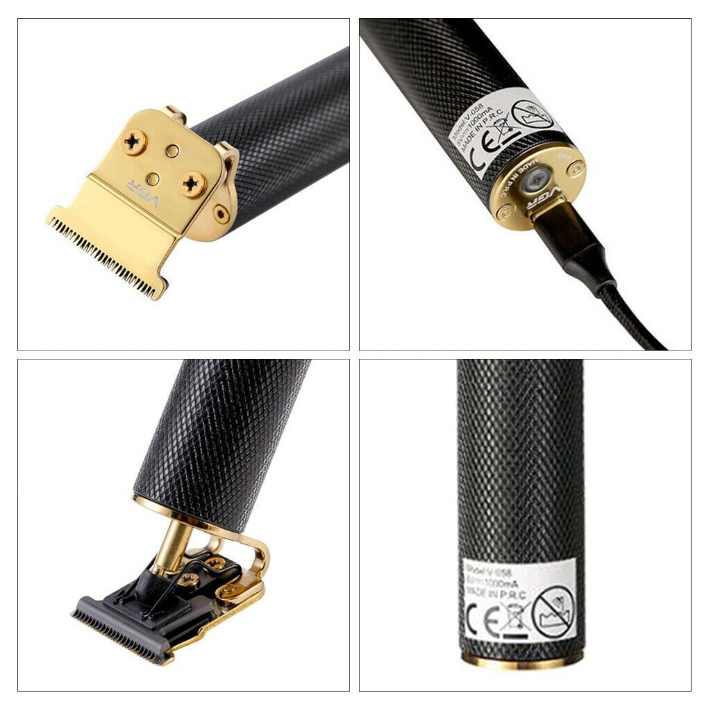 Carving Hair Beard Retro T Type Oil Head Trimmer Clipper Small Fader Black