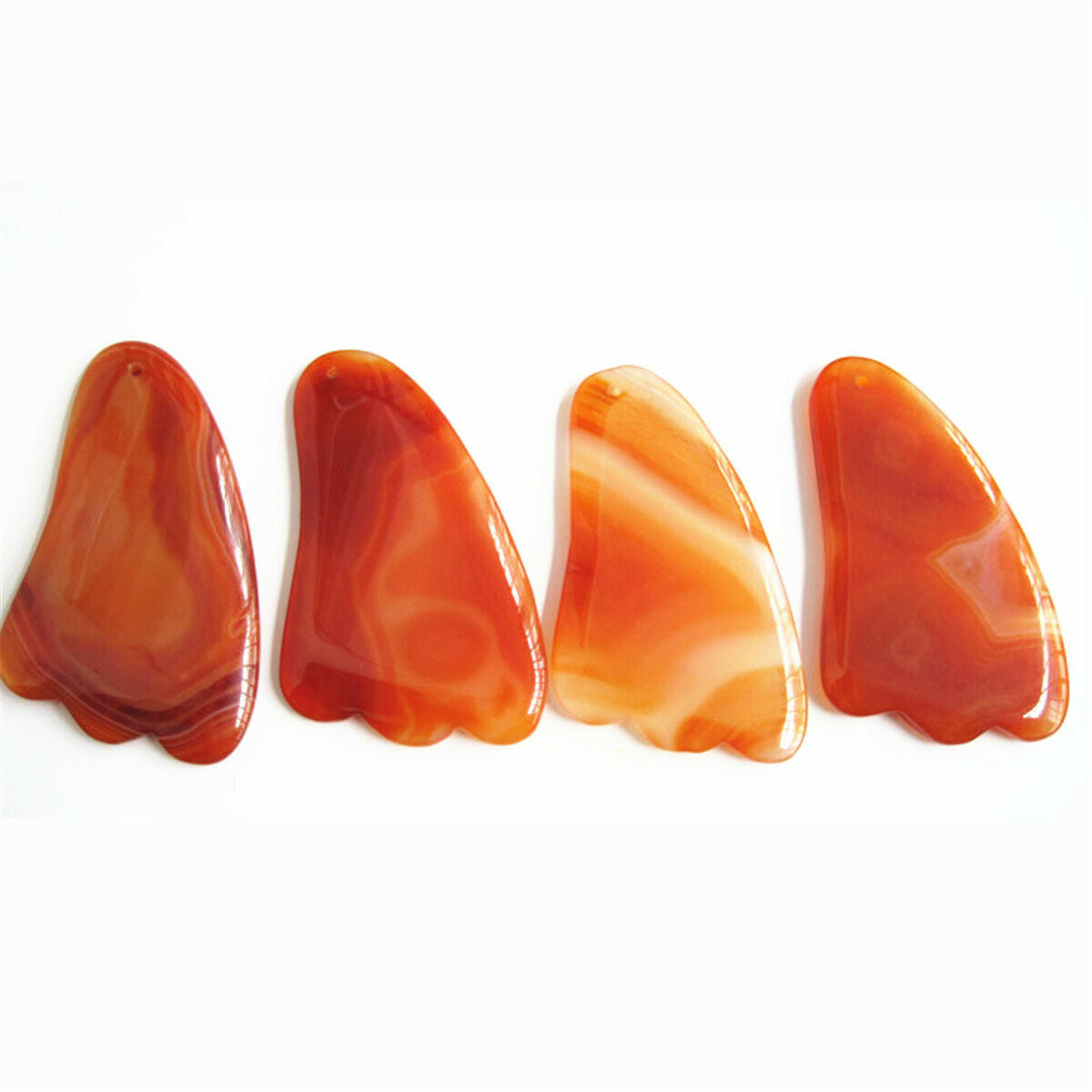 Natural Agate Face Carnelian Guasha Board Body SPA Massage Tools Acupuncture