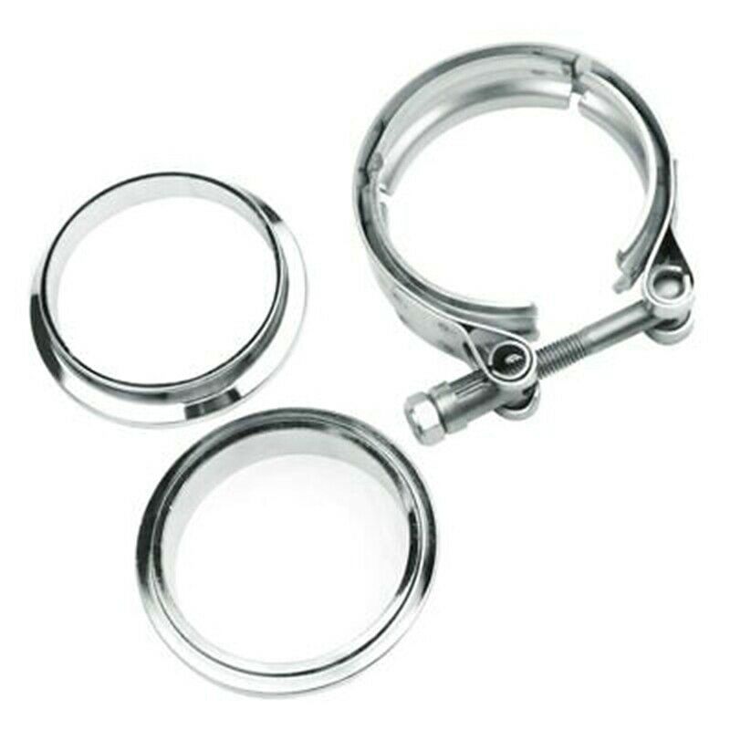 2.5 Inch 63mm Male/Female V-Band Clamp Flange Kit Turbo Downpipe Wastegate VU3T8