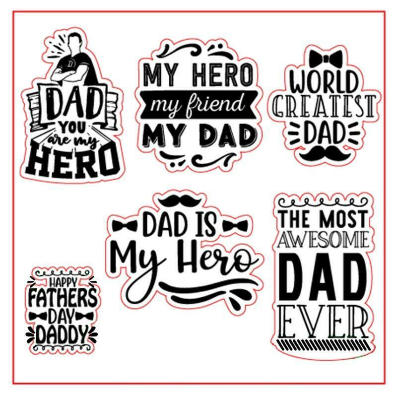 Father's Day Silicone Clear Seal Stamp DIY Scrapbooking Embossing Photo Album