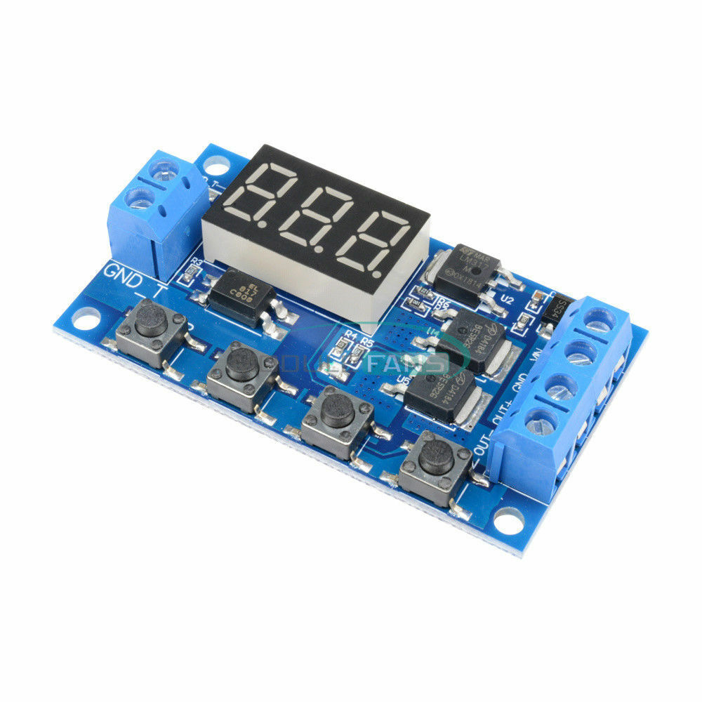Trigger Cycle Timing Delay Switch Circuit Double MOS Tube Control Relay  12V 24V