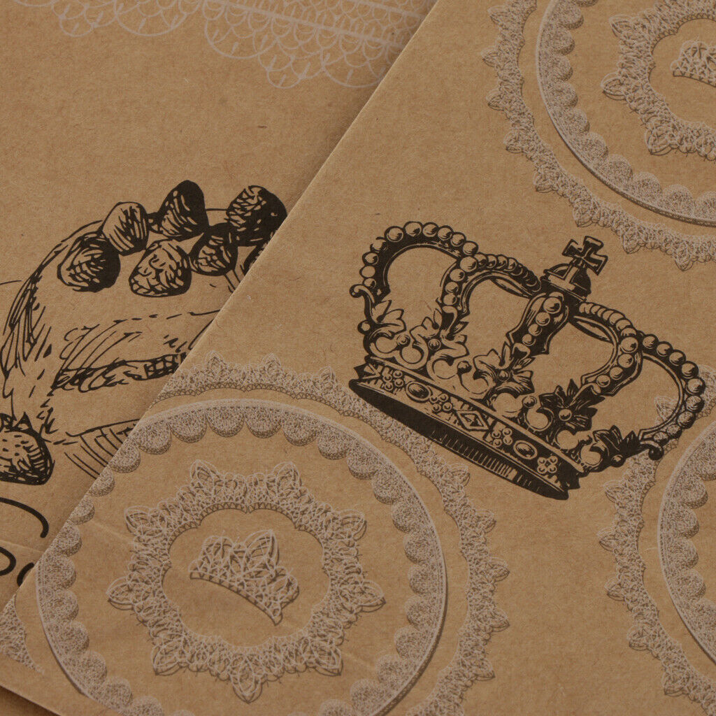 6 Pieces Kraft Paper Food Gift Bags with Self Adhesive Sealing Stickers