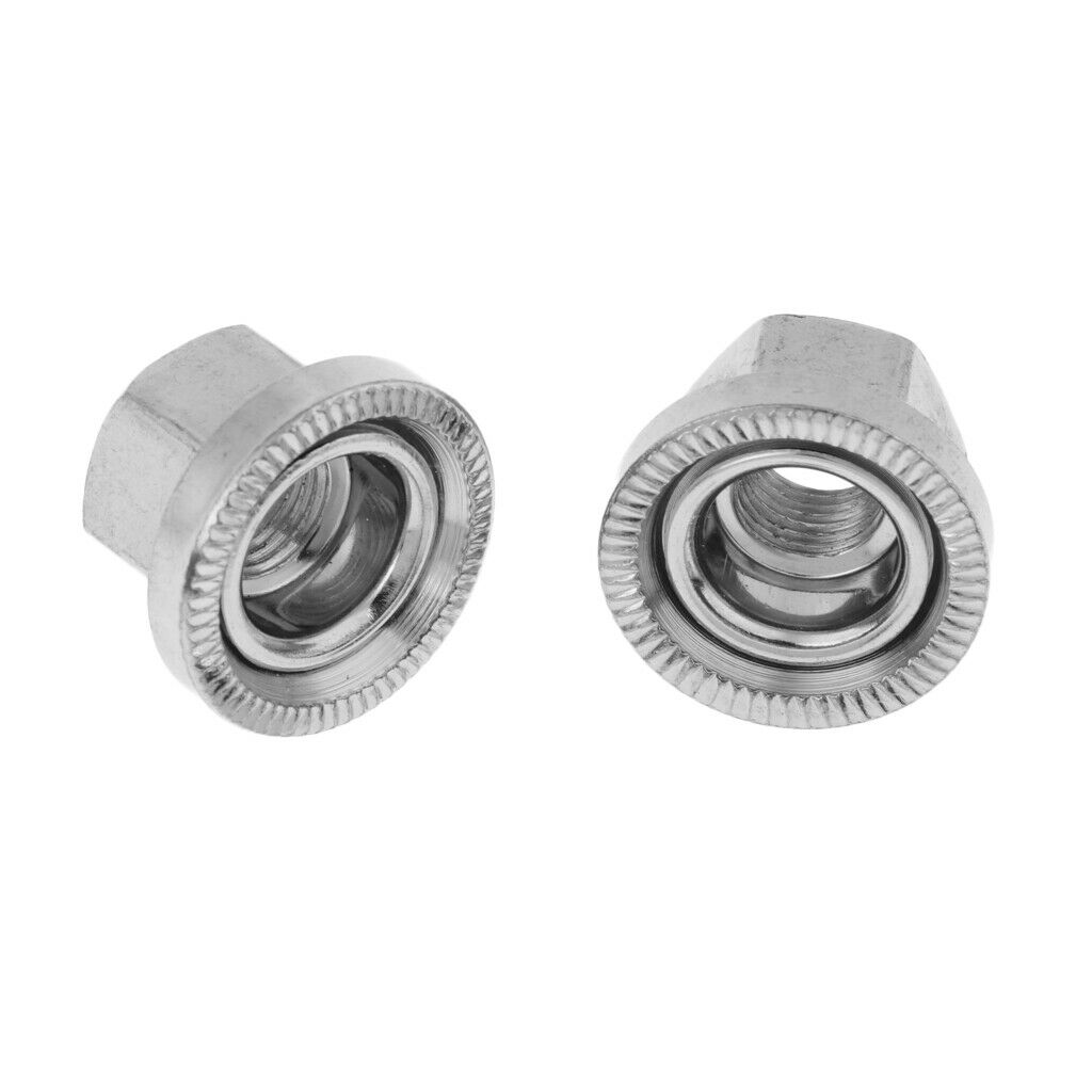 Pack 2 Bicycle Wheel Nuts Replacement - Universal for MTB Road Mountain Bike