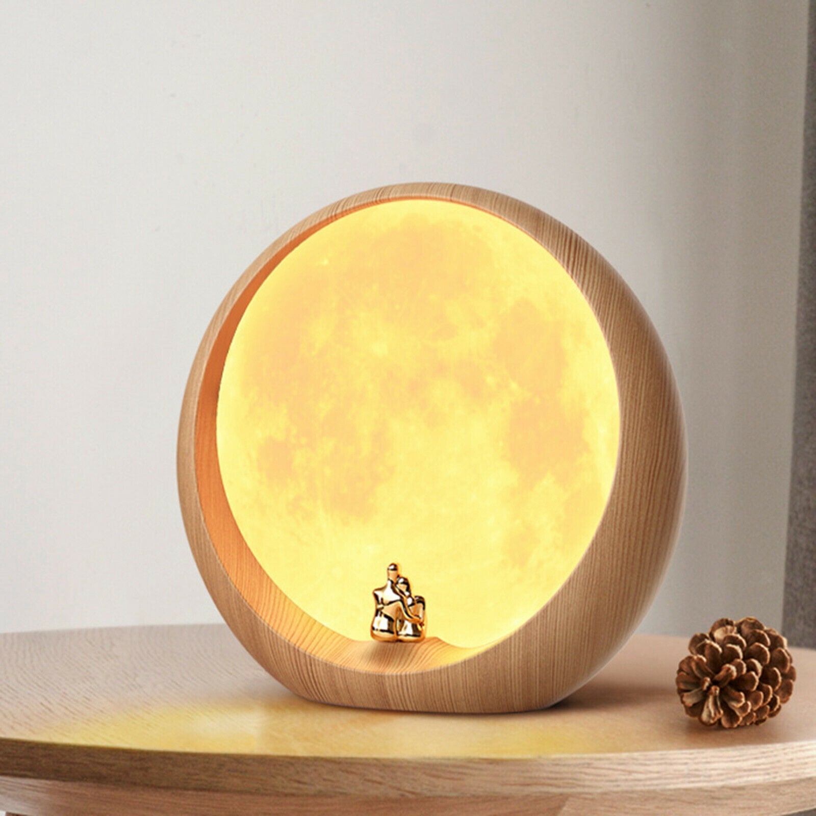 Moon Lamp USB Charge Glowing Atmosphere Lamp 3 Modes for Mid Autumn Men