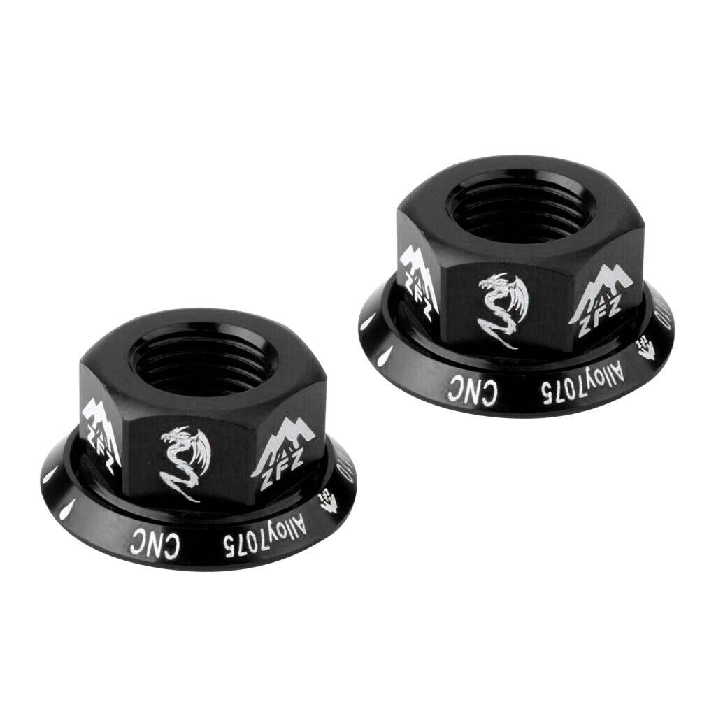 Bicycle Hubs Nut M10 Folding Fixed Gear Bike Wheel Hubs Axle Screw Black