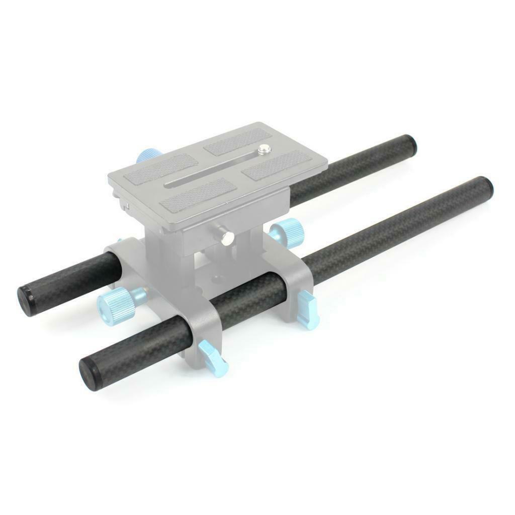 2Pcs 15mm Carbon Fiber Rod 3.93-inch / 10cm Long For 15mm Rod Rail Support