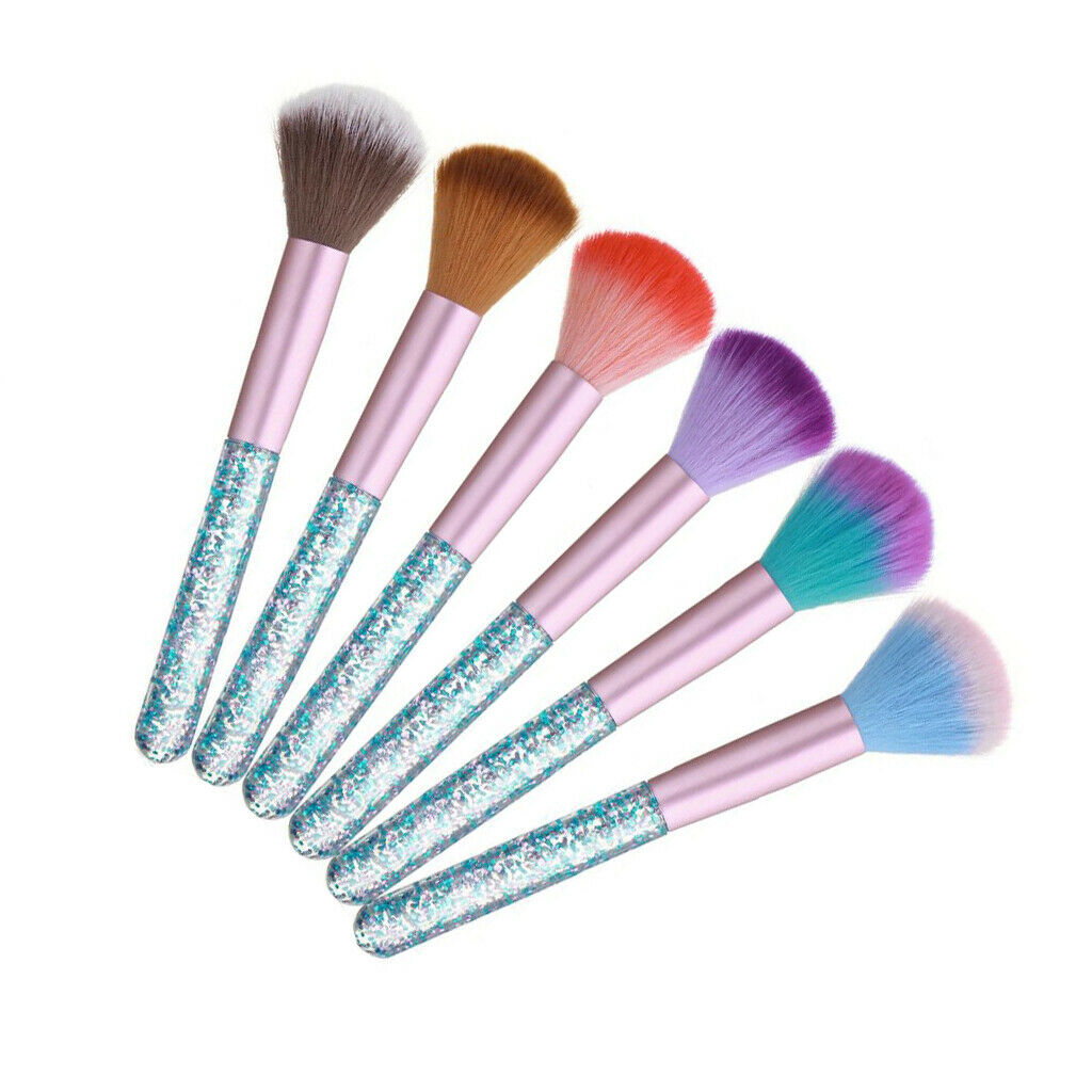 Acrylic Nail Art Dust Cleaner Brush Makeup Powder Remove Tool Sky Blue