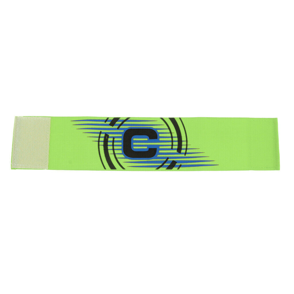 2X Captain Armband Football Soccer Sports Adjustable Arm Bands Shiny Green
