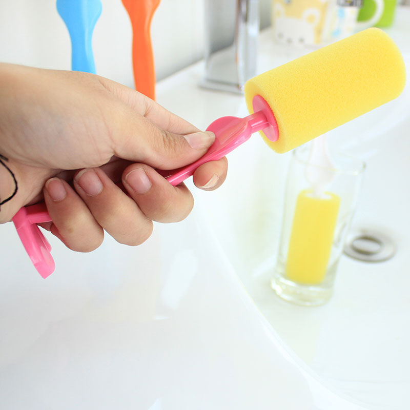 Sponge Brush Bottle Cup Glass Washing Cleaning Kitchen Cleaner Too.l8